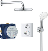 Grohe Grohtherm Душевой комплект, душ 21 см, лейка 10 см, шланг 150 см, цвет: хром 34729000