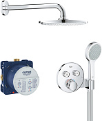 Grohe Grohtherm SmartControl Душевой комплект, душ 21 см, лейка 11,5 см, цвет: хром 34743000