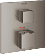 Grohe Grohtherm Cube Термостатич. смеситель для душа, 15,8х4,3хh15,8 см, цвет: темный хром 24154AL0