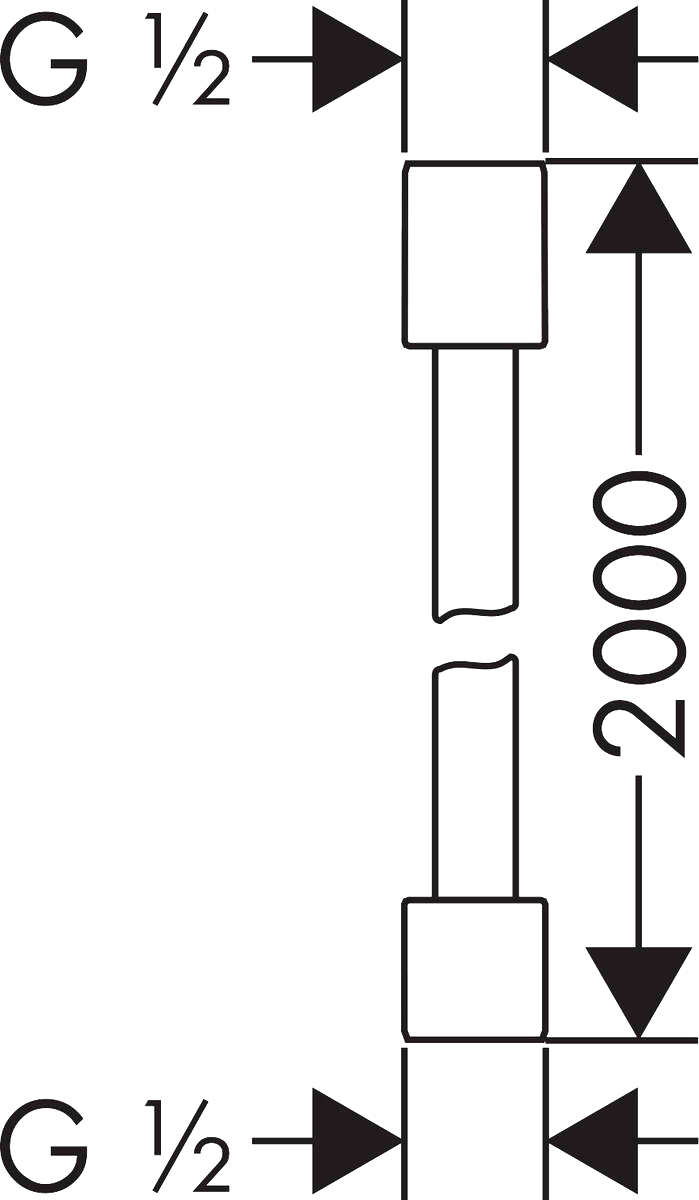 Axor Starck Душевой шланг 200 см с металлическим эффектом, цвет: шлифованное золото 28284250