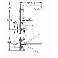 Grohe Euphoria System Душевая стойка, цвет: хром 26241000