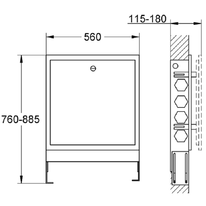 Grohe F-digital Deluxe Встраиваемый блок для базового блока 36367000