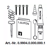 Laufen Universal Монтажный комплект для крепления встр. раковин снизу 8.9904.0.000.000.1