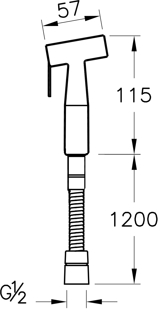 VitrA Гигиенический душ, 12х9,5хh15,5 см, цвет: хром A49271EXP