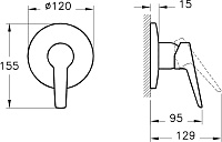 VitrA Гигиенический душ, 12х9,5хh15,5 см, цвет: хром A49271EXP