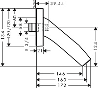 Axor Starck Organic Излив настенный для ванны 16 см, цвет: полированное розовое золото 12417300