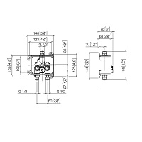 Dornbracht Touchfreе Встраиваемая часть смесителя для раковины 3574097090