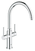 Grohe Ambi Cosmo Смеситель для мойки с 2-мя рукоятками, цвет: хром 30190000