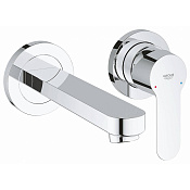 Grohe BauEdge Смеситель для раковины на 2 отв., излив 17,1 см, со встр. частью, цвет: хром 20474000