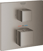 Grohe Grohtherm Cube Термостатич. смеситель для душа, 15,8х4,3хh15,8 см, цвет: темный хром 24153AL0