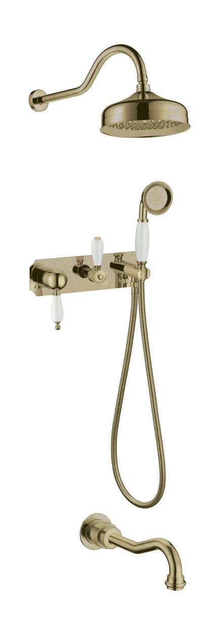 Boheme Medici Душевой комплект встраиваемый - смеситель, душ, 3 потребителя, цвет: bronze 308