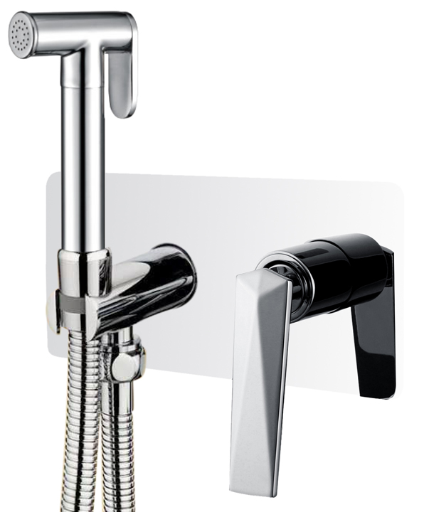 Boheme Venturo Гигиенический душ со смесителем и встраиваемой частью, цвет: chrome 377