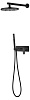 Boheme Spectre Душевой комплект встраиваемый - смеситель, верхний, ручной душ, шланг, цвет: black 454-B