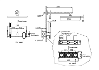 Boheme Spectre Душевой комплект встраиваемый - смеситель, верхний, ручной душ, шланг, цвет: gold 454-G