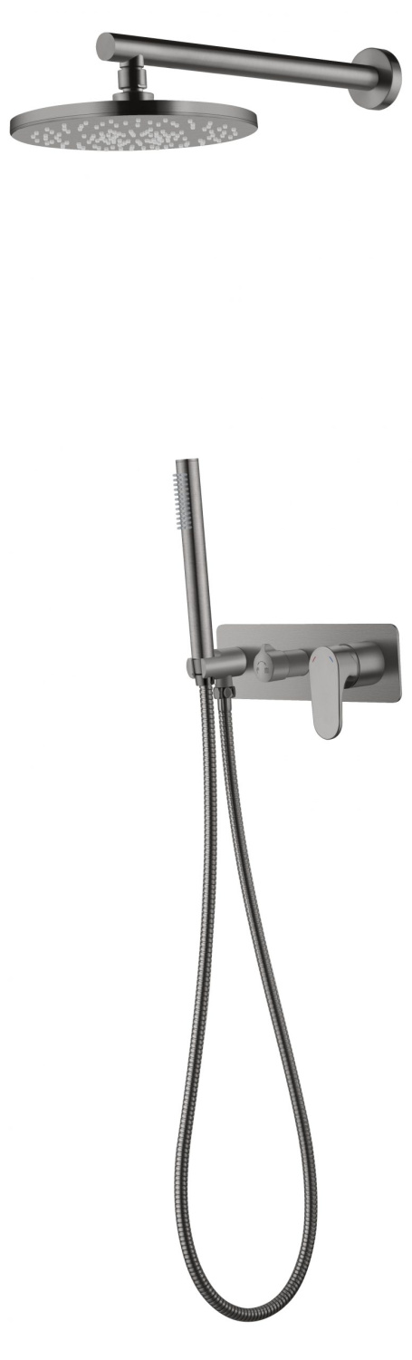 Boheme Spectre Душевой комплект встраиваемый - смеситель, верхний, ручной душ, цвет: gun metall 454-GM
