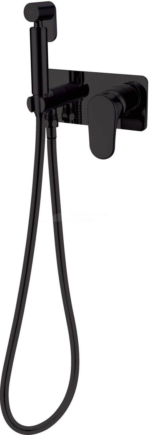 Boheme Spectre Гигиенический душ со смесителем и встраиваемой частью, цвет: black 457-B