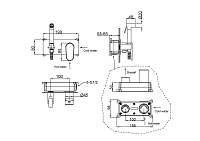 Boheme Spectre Гигиенический душ со смесителем и встраиваемой частью, цвет: gun metall 457-GM