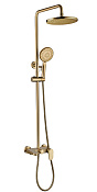 Boheme Spectre Душевая стойка: смеситель, ручной душ 5 видов струи, верхний душ 25 см, цвет: bronze 458-BR