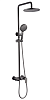 Boheme Spectre Душевая стойка: смеситель, ручной душ 5 видов струи, верхний душ, цвет: gun metall 458-Gm