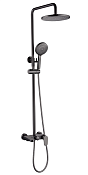 Boheme Spectre Душевая стойка: смеситель, ручной душ 5 видов струи, верхний душ, цвет: gun metall 458-Gm