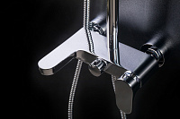 Boheme Spectre Душевая стойка: смеситель, ручной душ 5 видов струи, верхний душ, цвет: gun metall 458-Gm