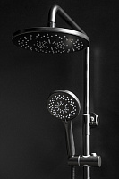 Boheme Spectre Душевая стойка: смеситель, ручной душ 5 видов струи, верхний душ, цвет: gun metall 458-Gm