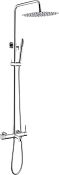 Boheme Uno Душевая стойка: смеситель, ручной душ, шланг, верхний душ 30 см, цвет: chrome 468-CR