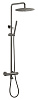 Boheme Uno Душевая стойка: термостат, ручной душ, шланг, верхний душ 30 см, цвет: gun metall 468-T-GM
