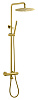 Boheme Uno Душевая стойка: термостат, ручной душ, шланг, верхний душ 30 см, цвет: matt gold 468-T-MG