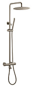 Boheme Uno Diamond Душевая стойка: смеситель, ручной душ, верхний душ 30 см, цвет: nickel brush 468-T-NB