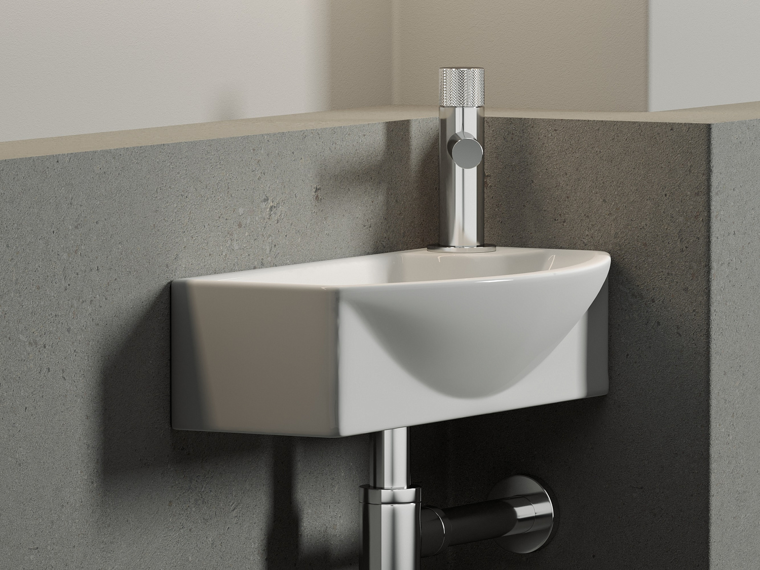 Ceramicanova Element Раковина подвесная 45,5х22 см, без перелива, отв. справа, цвет: белый глянц. CN6038L