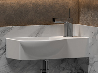 Ceramicanova Element Раковина подвесная 40х22 см, с переливом, смеситель справа, цвет: белый глянц. CN6039L