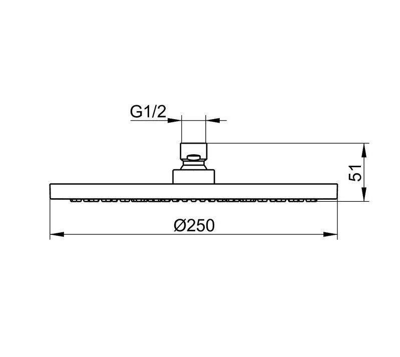 Keuco Верхний душ без кронштейна d25 см, цвет: хром 59886 010201