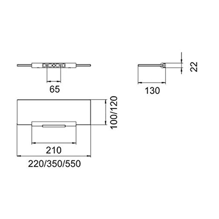 Keuco Plan Полочка из кристаллина 35x12xh0,8 см, без держателя, запасная часть 14910 005300