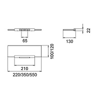 Keuco Plan Полочка из кристаллина 35x12xh0,8 см, без держателя, запасная часть 14910 005300