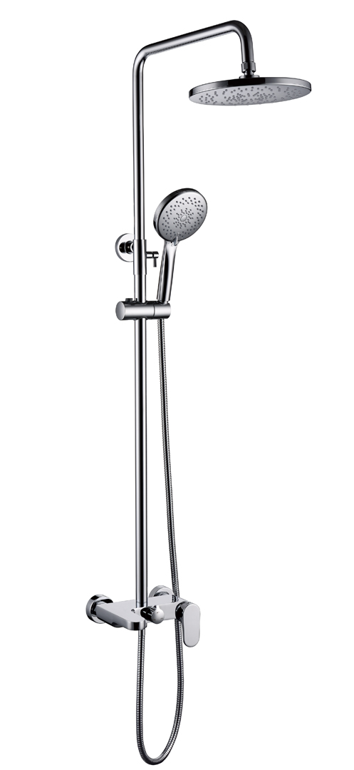 Boheme Spectre Душевая стойка: смеситель, ручной душ 5 видов струи, верхний душ 25 см, цвет: chrome 458-CR
