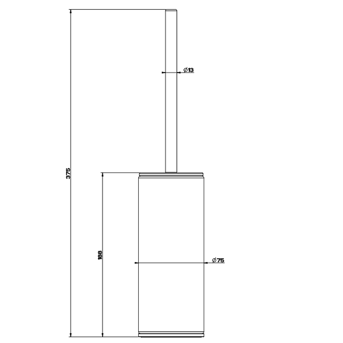 Gessi 316 Accessories Ершик для унитаза напольный с колбой из нерж. стали, цвет: copper brushed 54743#708