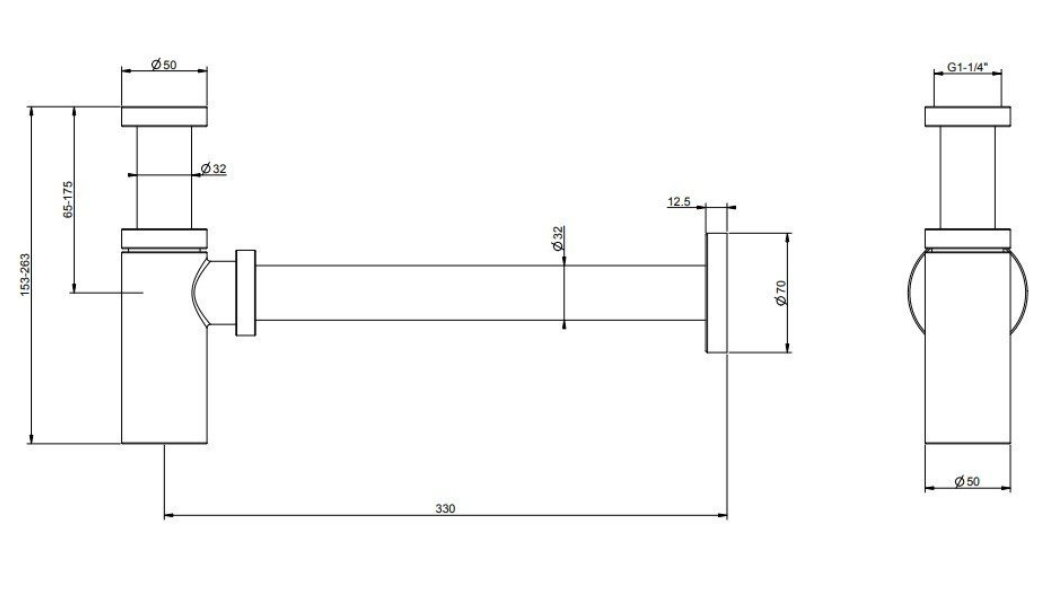 Gessi Сифон для раковины, цвет: Black XL 01377#299