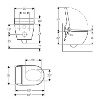 Geberit AquaClean Tuma Comfort Унитаз-биде подвесной безобод. с крышкой микролифт цвет: белый глянц. 146.294.11.1