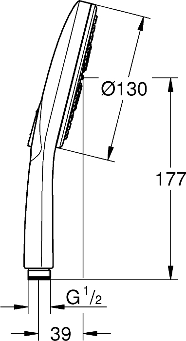 Grohe Rainshower SmartActive 130 Ручной душ, 3 вида струи, цвет: теплый закат 26574DA0