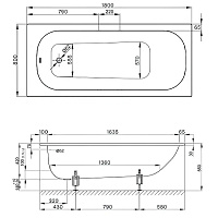 Bette Form Ванна стальная встраиваемая 180x80 см, BetteGlasur Plus, цвет: белый 2950-000 PLUS