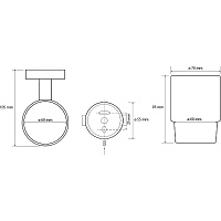 Bemeta Neo Стакан подвесной, цвет: нержавеющая сталь 104110015