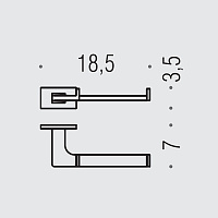 Colombo Design Look Держатель туалетной бумаги подвесной, цвет: matt black B1608.NM