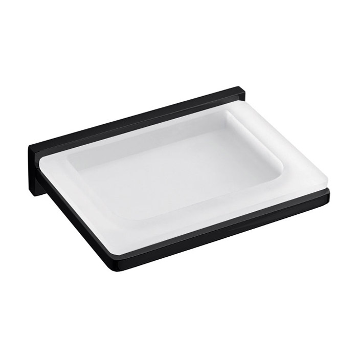 Colombo Design Look Мыльница подвесная со стеклянной чашей, латунь, цвет: matt black B1601.NM-VAN