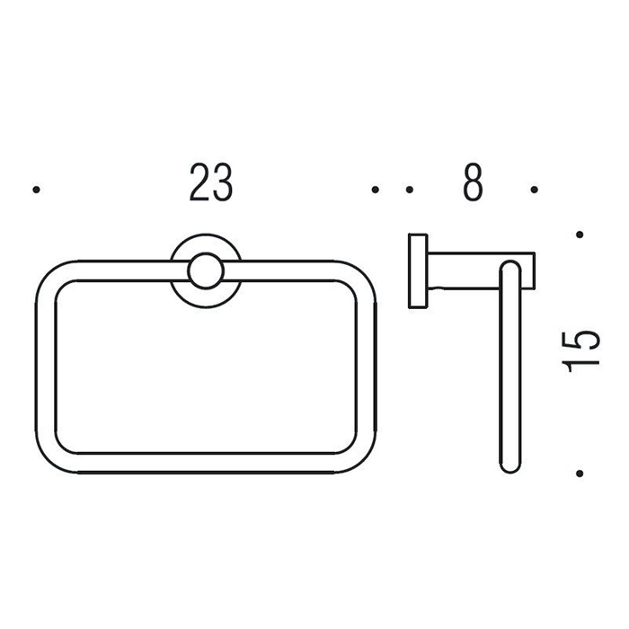 Colombo Design Plus Полотенцедержатель-кольцо 21 см, подвесной, цвет: stainless steel W4931.HPS1