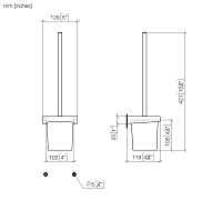Dornbracht Ершик для унитаза подвесной, цвет: черный матовый 83900970-33