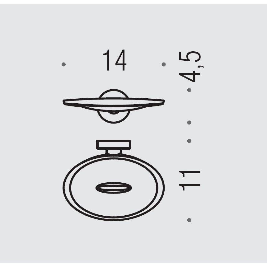 Colombo Design Plus Мыльница подвесная, латунь, цвет: matt graphite W4901.GM