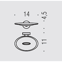 Colombo Design Plus Мыльница подвесная, латунь, цвет: matt graphite W4901.GM