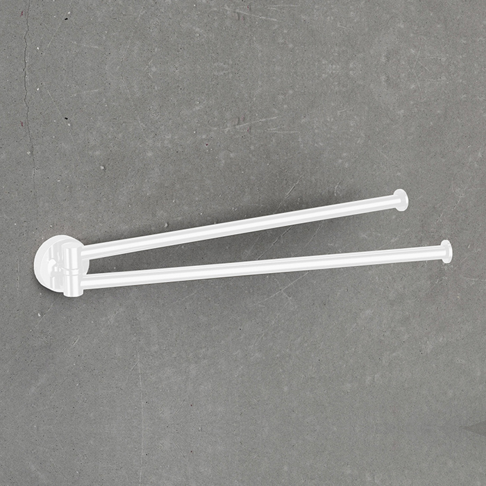 Colombo Design Plus Полотенцедержатель двойной 34,5см, подвесной, цвет: matt white W4913.BM