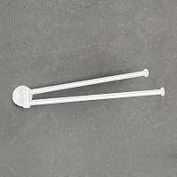 Colombo Design Plus Полотенцедержатель двойной 34,5см, подвесной, цвет: matt white W4913.BM